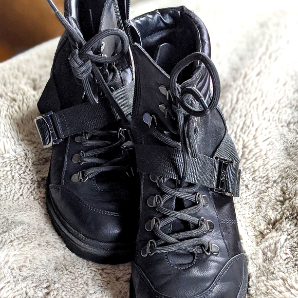 Black GBG Cargo Boots - Picture 1 of 6